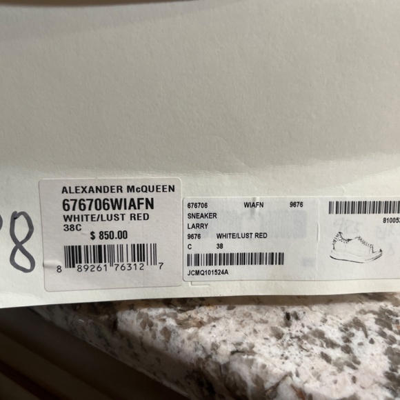 ALEXANDER MCQUEEN Leather Colorblock Pattern Sneakers Size: 38 - Picture 5 of 5